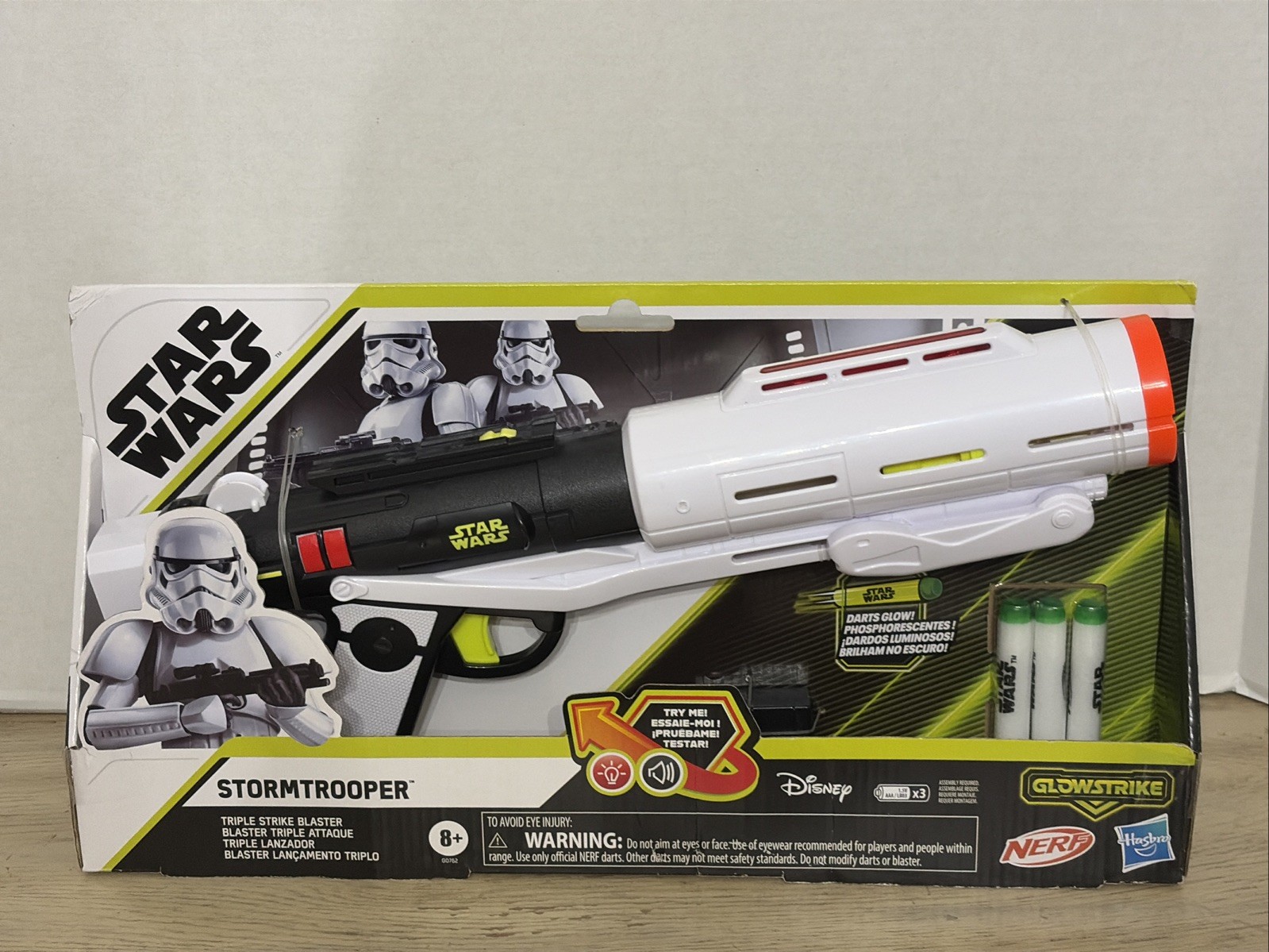 Nerf GlowStrike Star Wars Stormtrooper Triple Strike Blaster New Sealed W/ Sound