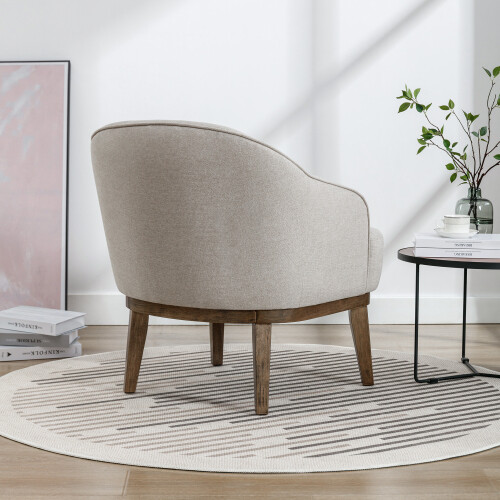 Modern Accent Chair Single Sofa Couch Upholstered Living Room Armchair w/ Pillow