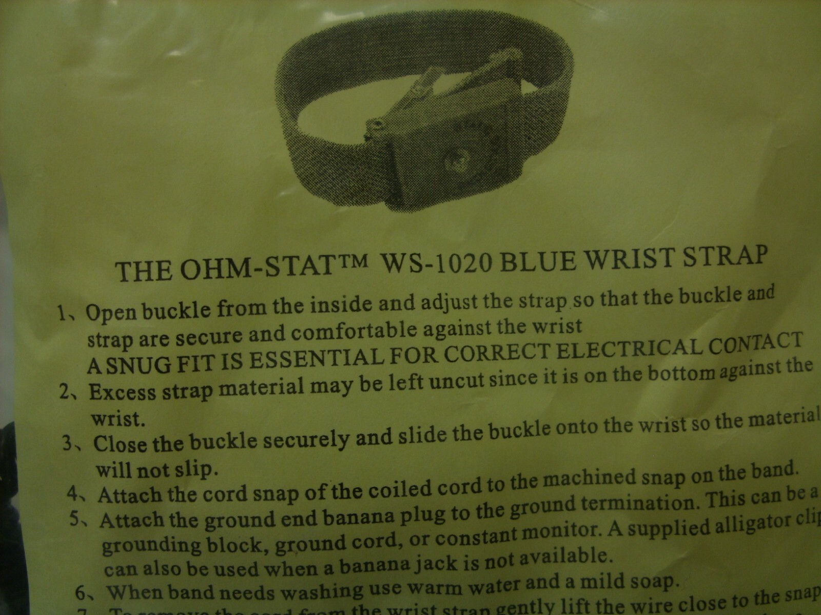 (49) OHM-STAT Static Solutions Elastic Adjustable ESD Static Control Wrist Strap