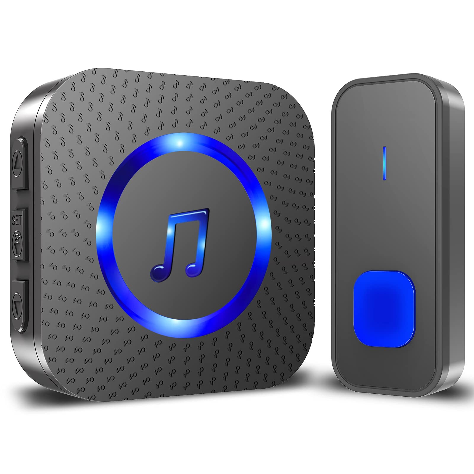 SURFOU Wireless Doorbell for Home, 1 Push Button 1 Button, 1 Receiver, Black