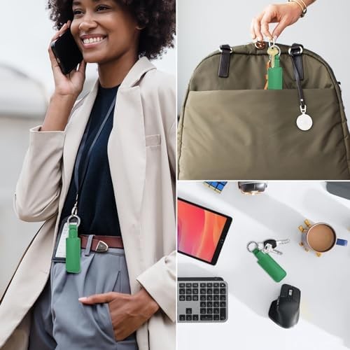 Microfiber Leather USB Flash Drive Case | Anti-Lost Flash Drive Holder with Keyc