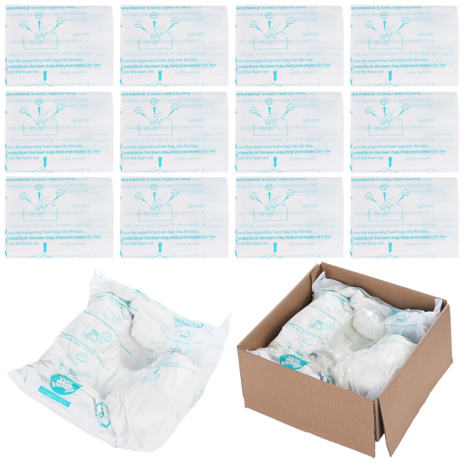Tideme Foam Bags For 12 Pcs 1823 Inch Handy Temperature-Activated Expanding