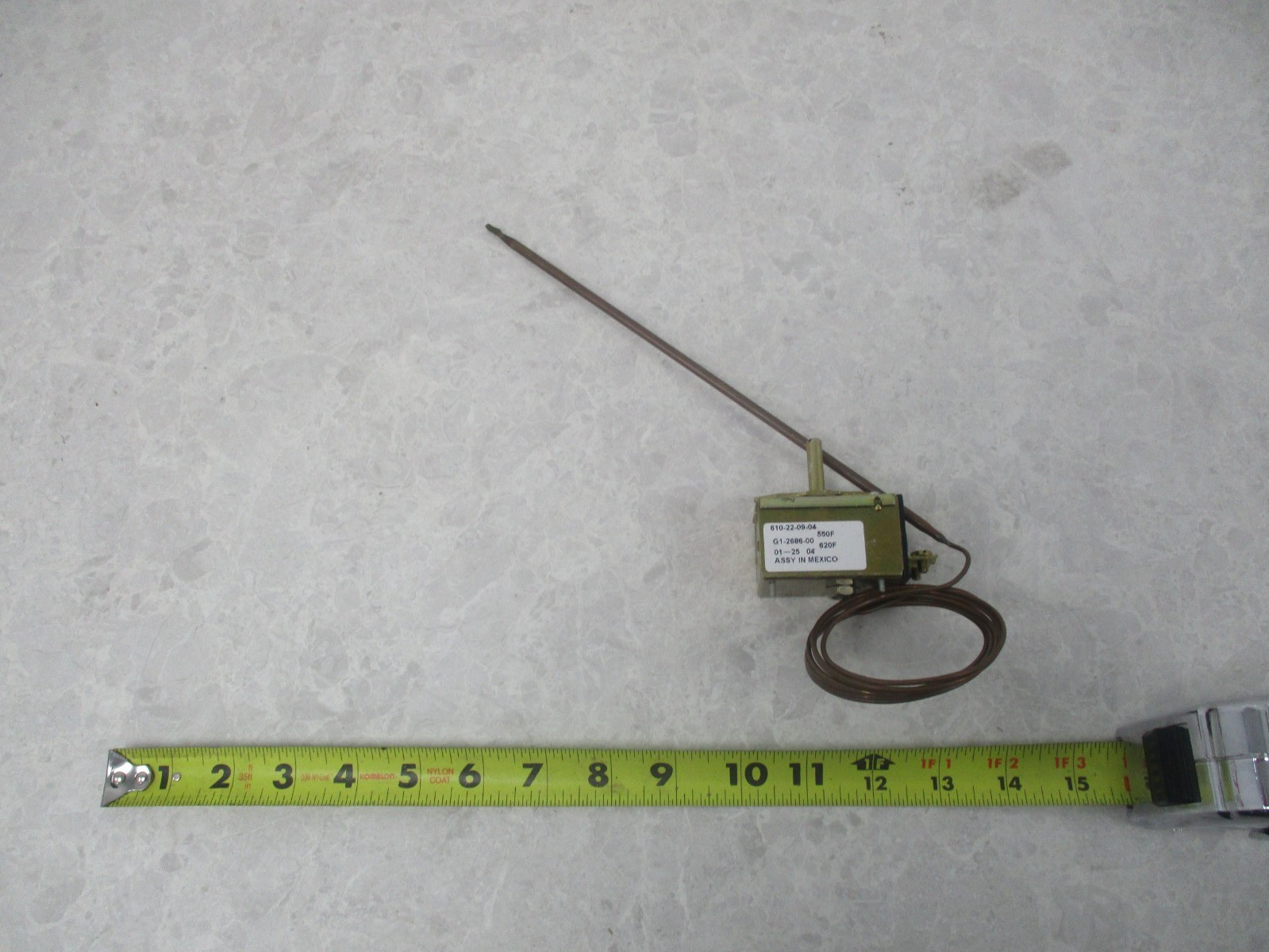 DANCO 610-22-09-04 REFRIGERATION THERMOSTAT CONTROL, XA0579