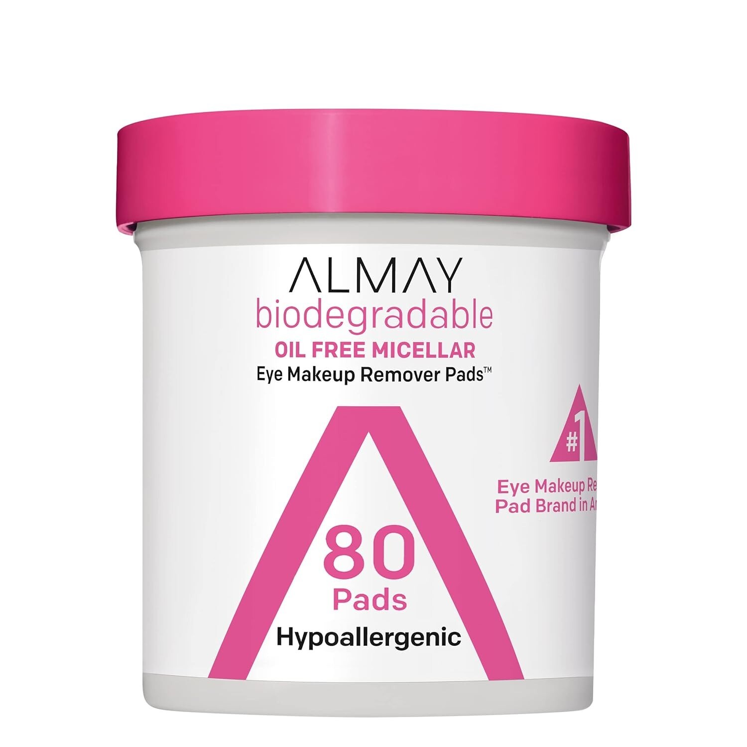 Lot Of (2) Sealed Almay Biodegradable Micellar Eye Makeup Remover Pads 80ct Each