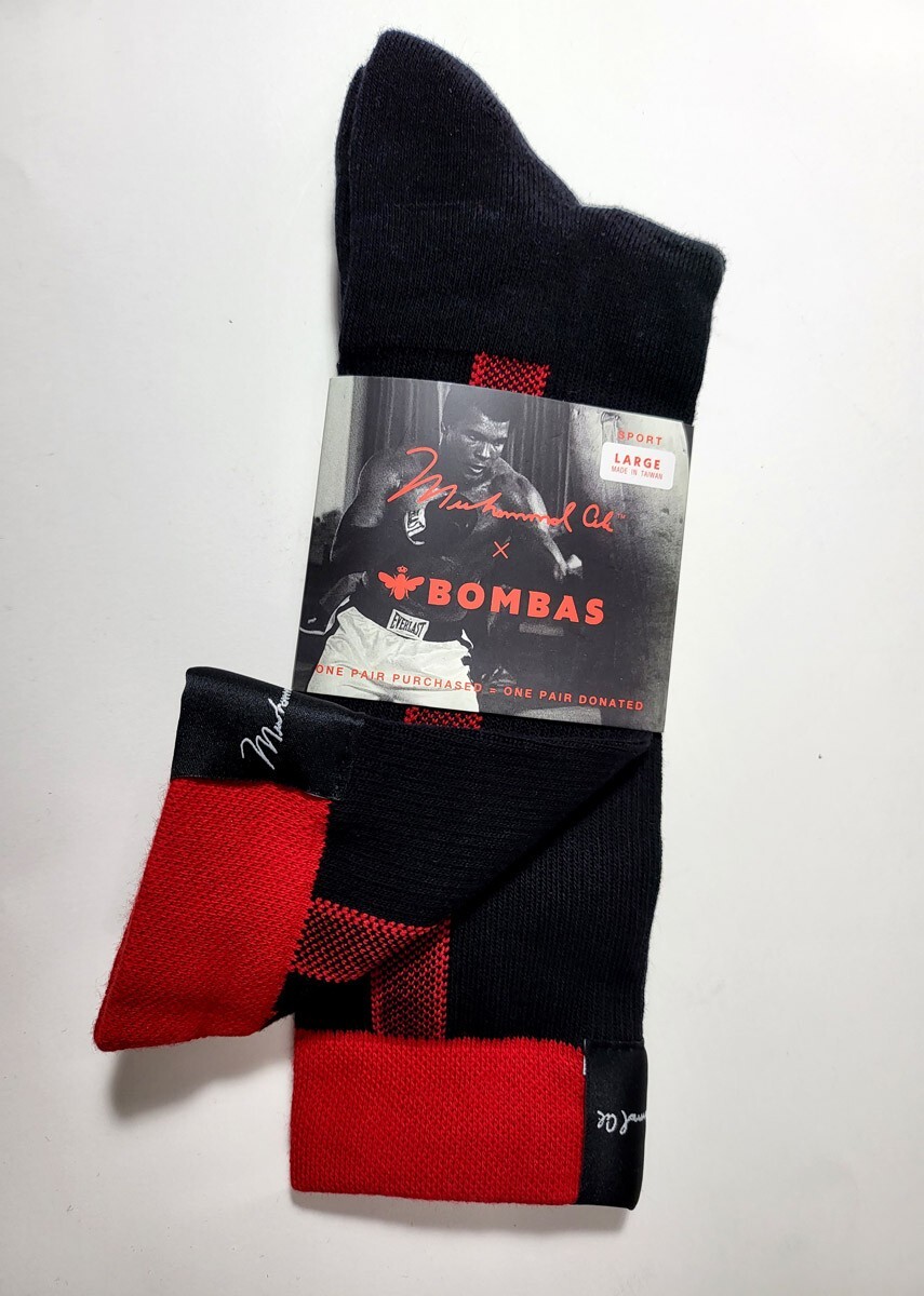 4-pack (4 pairs) Muhammad Ali x Bombas Championship Calf Socks - Large