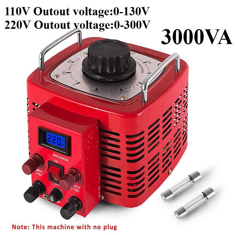 3000VA Electric Variable AC Voltage Regulator Metered 110/220V 0-130V/0-300V