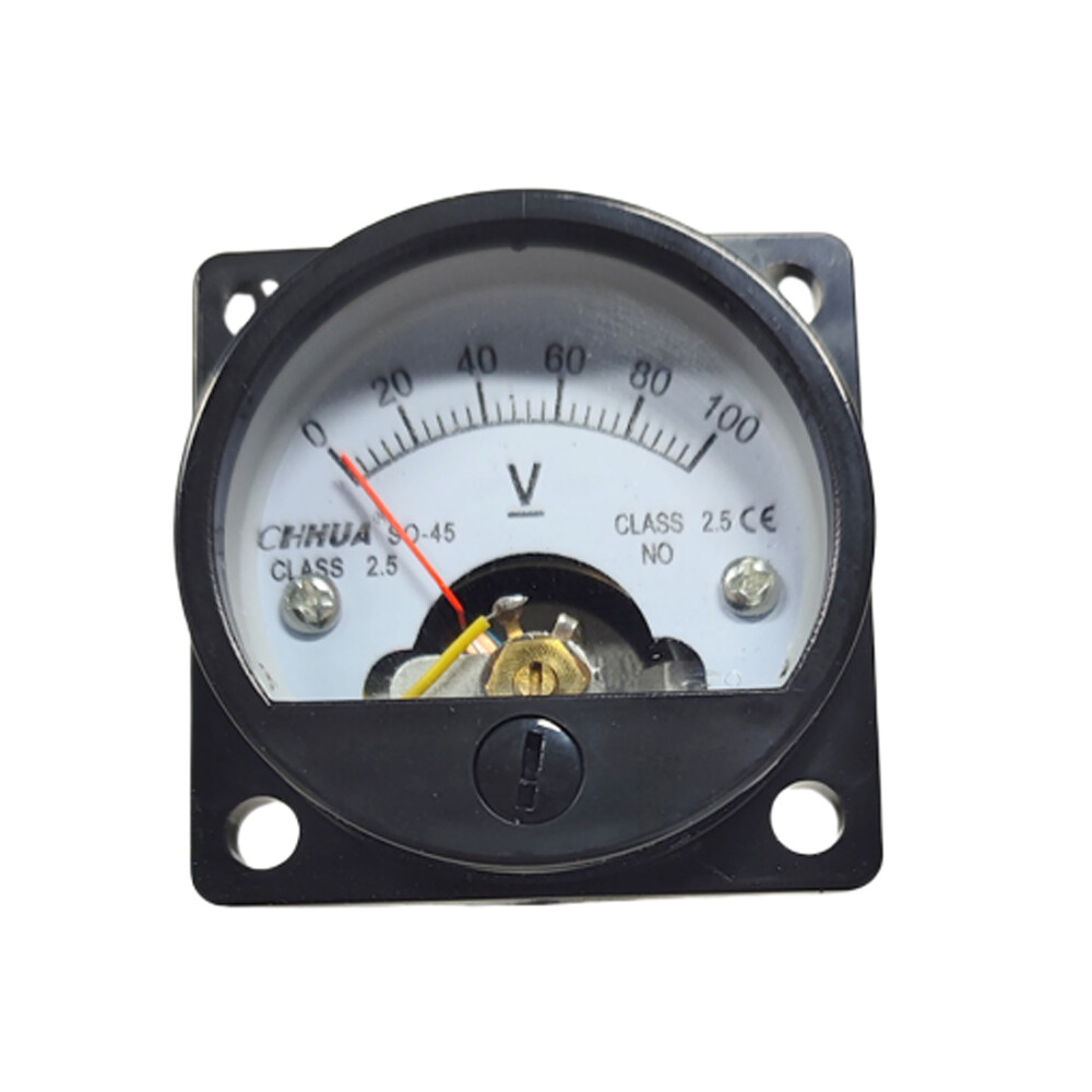 DC 0-100V Analog Voltmeter Analogue Voltage Panel Meter SO45 Directly Connect K