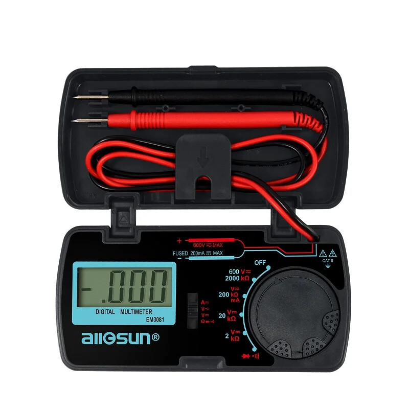 Digital Multimeter Pocket Size DC AC Voltage Tester Multi Tester Amp Ohm Meter