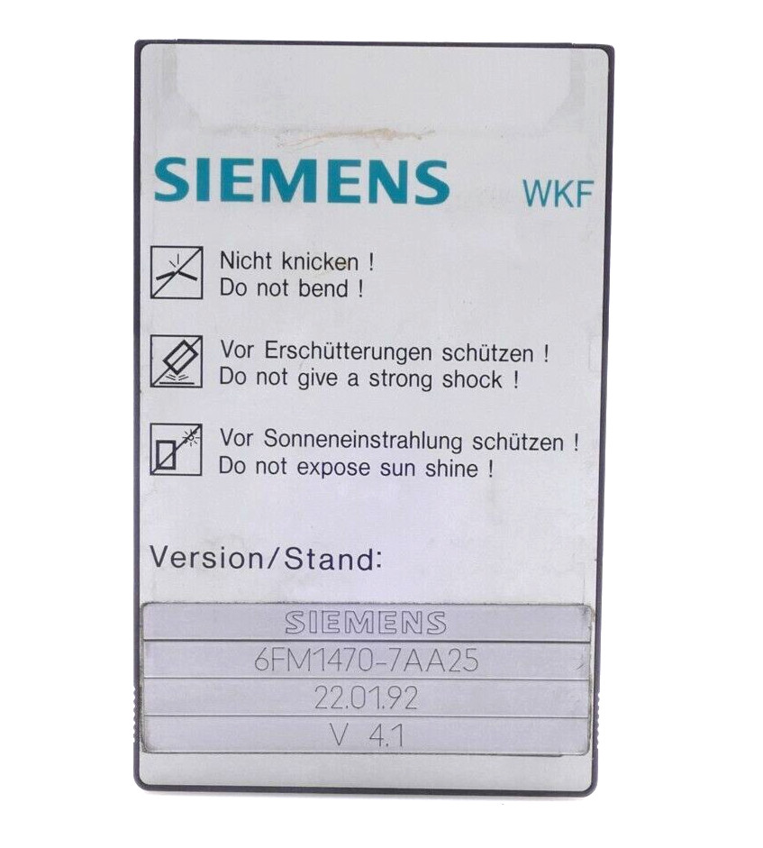 Siemens Memory Card 256KByte | 6FM1 470-7AA25 | V:4.1 | 6FM1470-7AA25