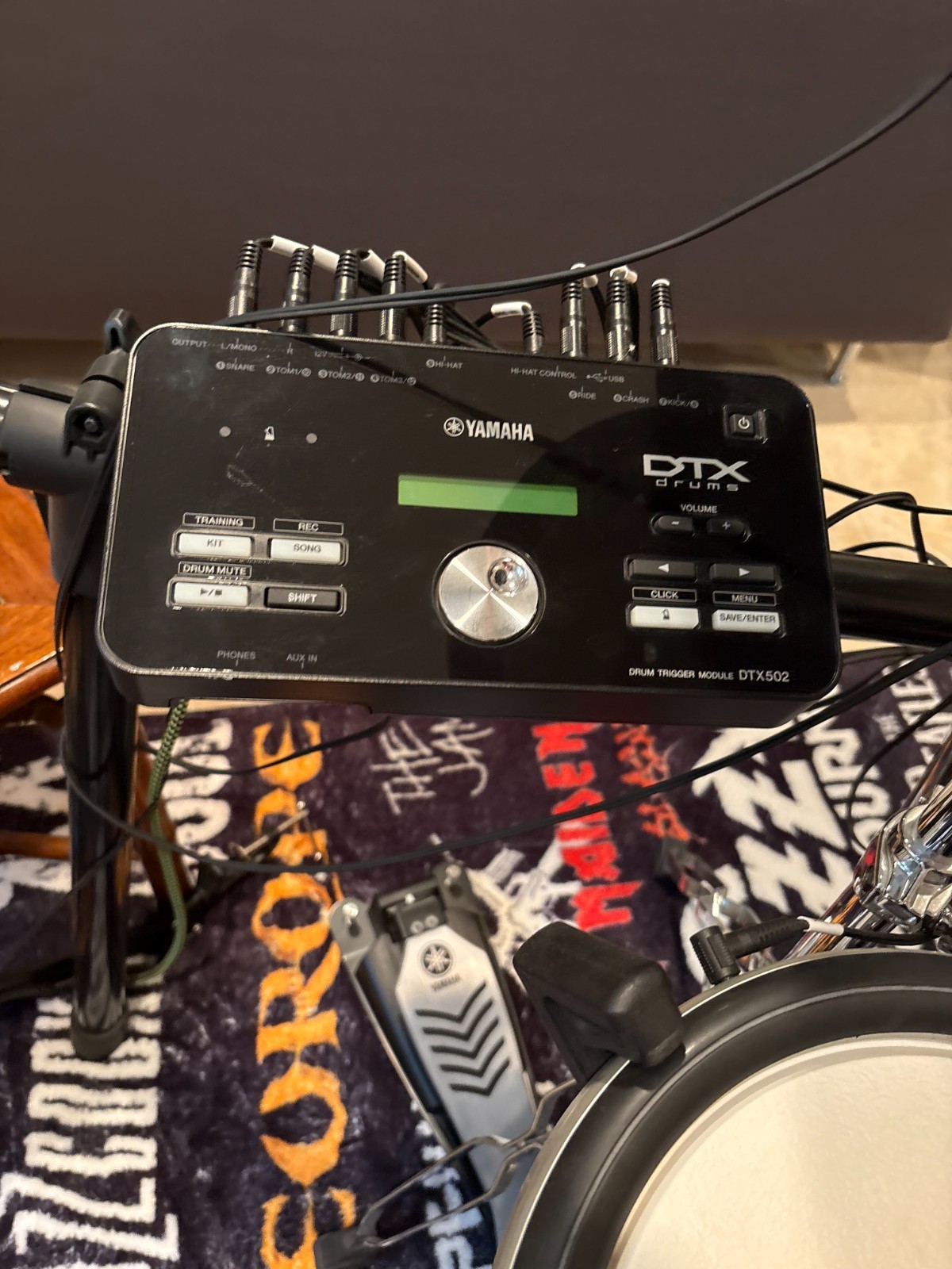 Upgraded Yamaha DTX502K Electronic Drum Kit, Programmable