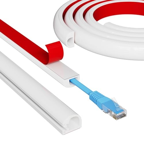 39" Side Open One Cord Hider ( 1/4") for Wall Mounted Small-39" White