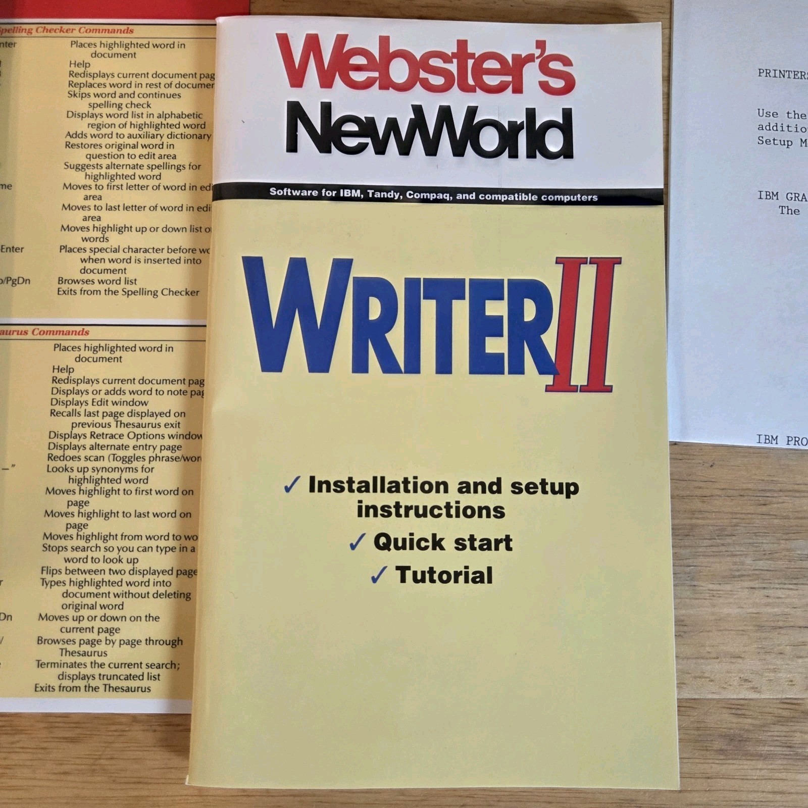 VTG Simon & Schuster Webster's NewWorld Writer II for IBM/DOS *COMPLETE*