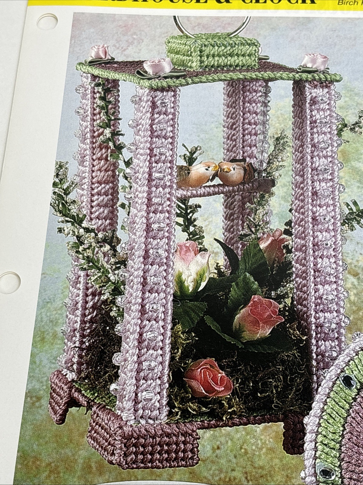 Birdhouse & Clock Annie's Attic Plastic Canvas Pattern Page