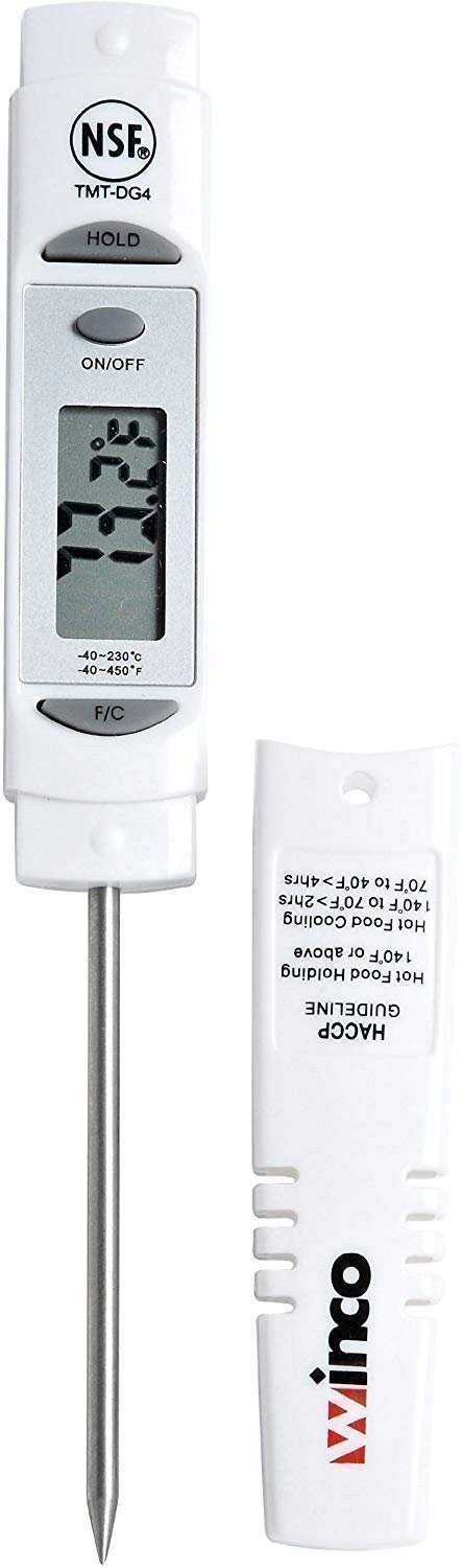 Winco 6-Inch Digital Thermometer with 3-1/8-Inch Probe
