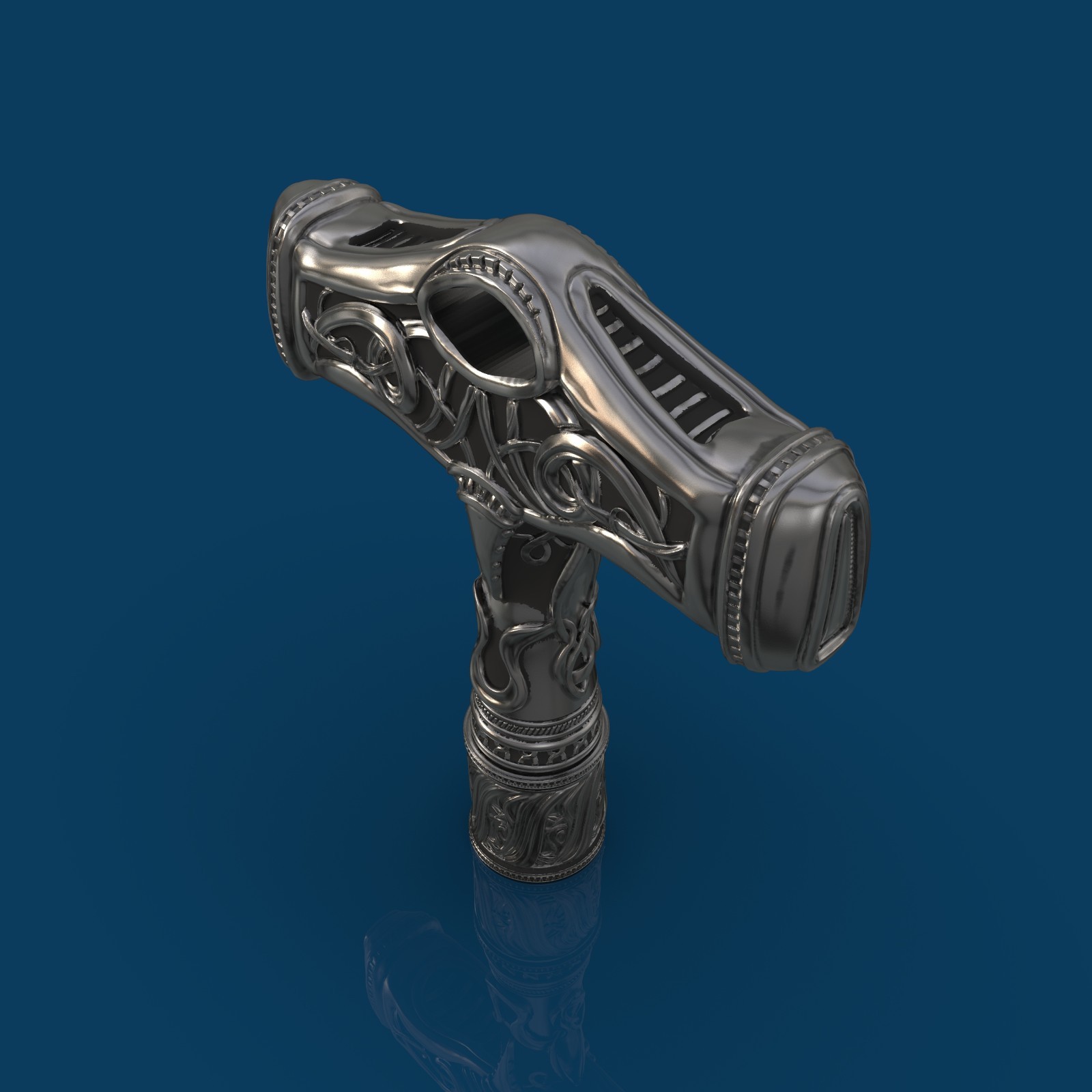 Mjolnir - Thor's Hammer - Solid White Bronze Drum Key