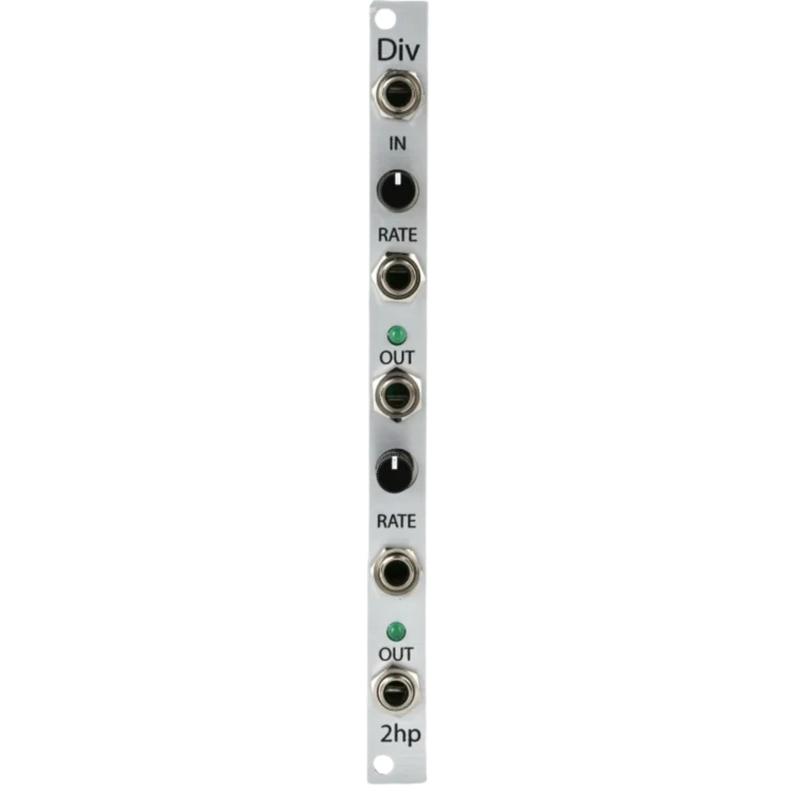 2hp Div Clock Divider and Multiplier Eurorack Synth Module, Silver