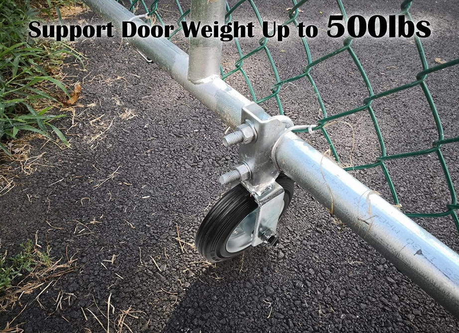 Gate Wheel for Metal Swing Gate with 1-5/8" Thru 2" Gate Frames, Gate Sup