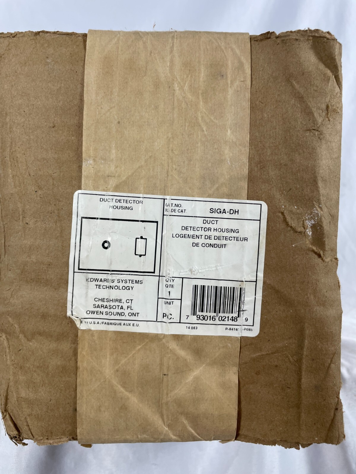 EDWARDS SIGA-DH FIRE ALARM SMOKE STEEL DUCT DETECTOR HOUSING