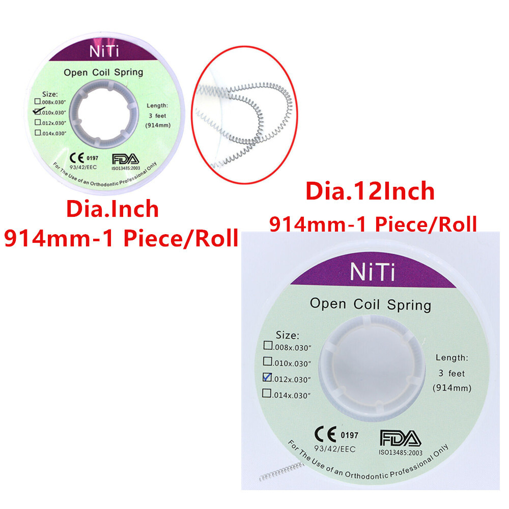 Dental Orthodontic Niti Roll Open Coil Spool Springs 012*030″ / 010*030″ 3 Feet