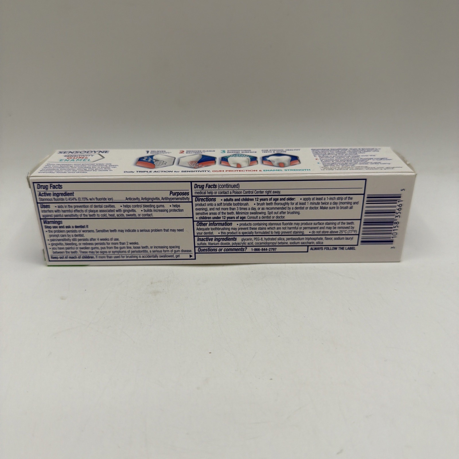 Sensodyne Toothpaste Sensitivity Gum & Enamel Mint 3.4 Ounce 2 Pack