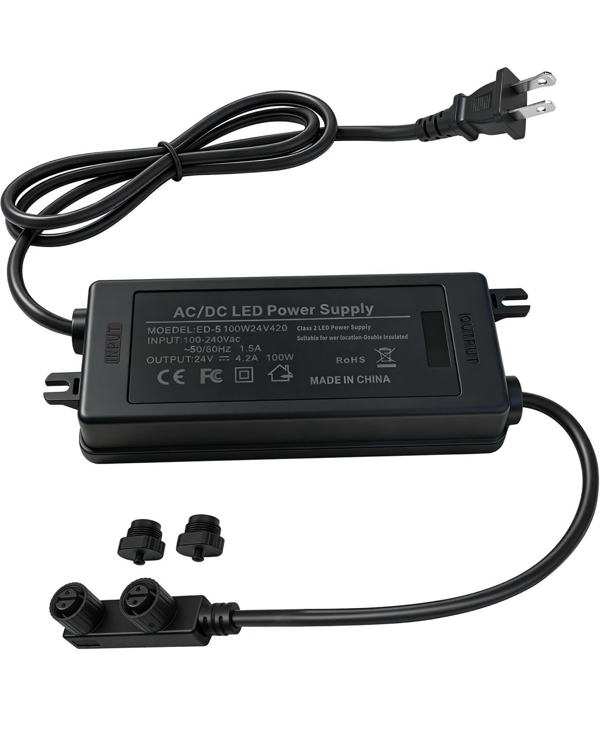 Aisyzy 24V 100W Power Adapter for Philips Hue Bridge Outdoor Lighting