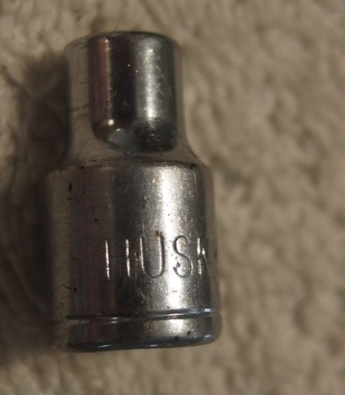 5/32" HUSKY TOOLS, 1/4" DRIVE CHROME SHALLOW SOCKET, SAE, 6 PT, VTG tool