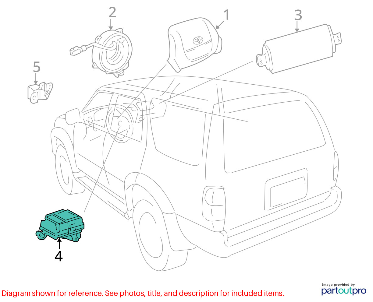 99 1999 TOYOTA 4 RUNNER SRS RESTRAINT CONTROL MODULE 8917035090