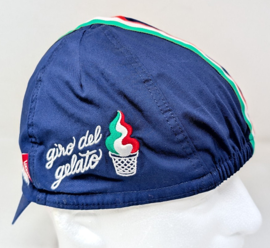 WOOM Giro del Gelato Classic Italian Style Cycling Bike Cap Hat -Blue Sz M/L