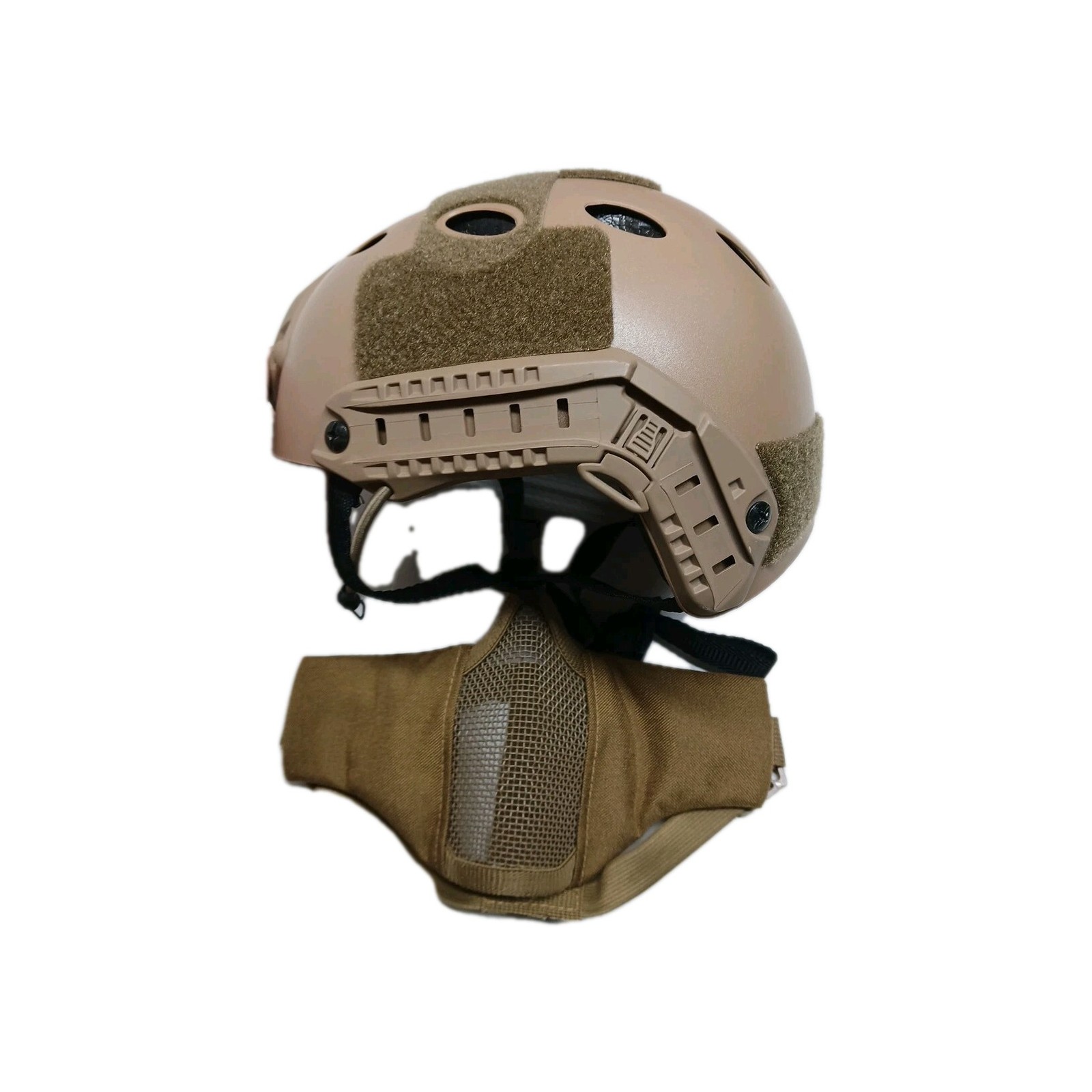 Tactical Military Safety Hat Airsoft Paintball SWAT With Wire Mesh Face mask