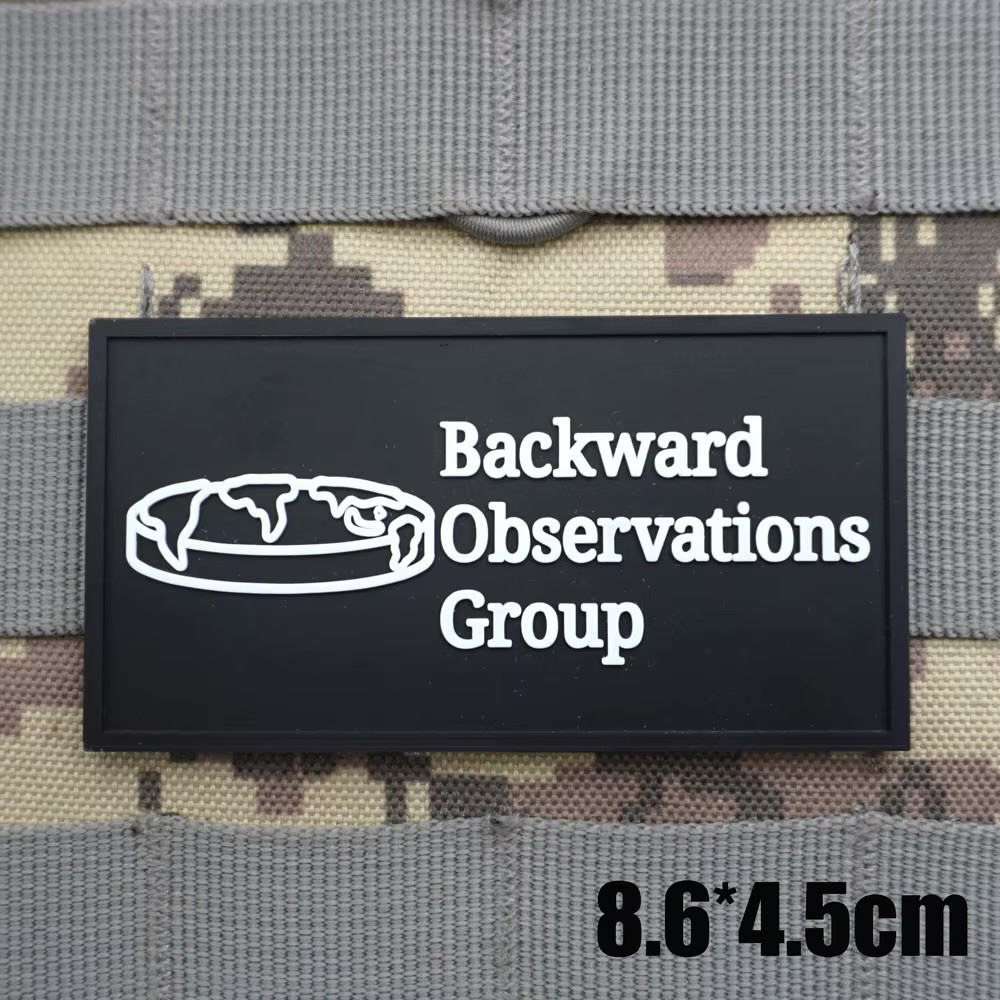 BACKWARD OBSERVATIONS GROUP-EMBROIDERED IRON-ON PATCH...