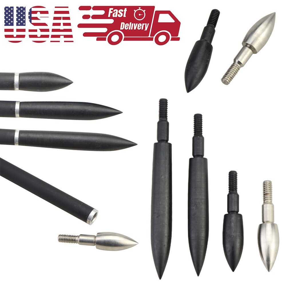 12pcs Archery Broadhead 100-350Grain Screw Arrowheads Target points Bow Hunting