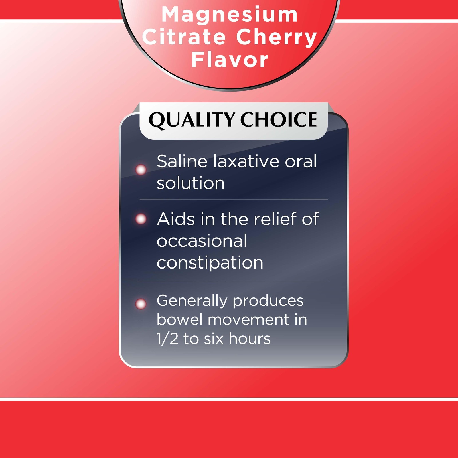 Quality Choice Magnesium Citrate, 10 FL Oz - Saline Laxative