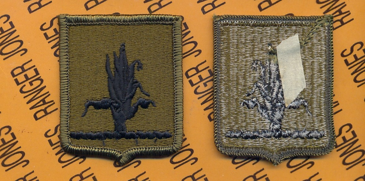 US Army Nebraska National Guard ARNG OD Green & Black patch m/e