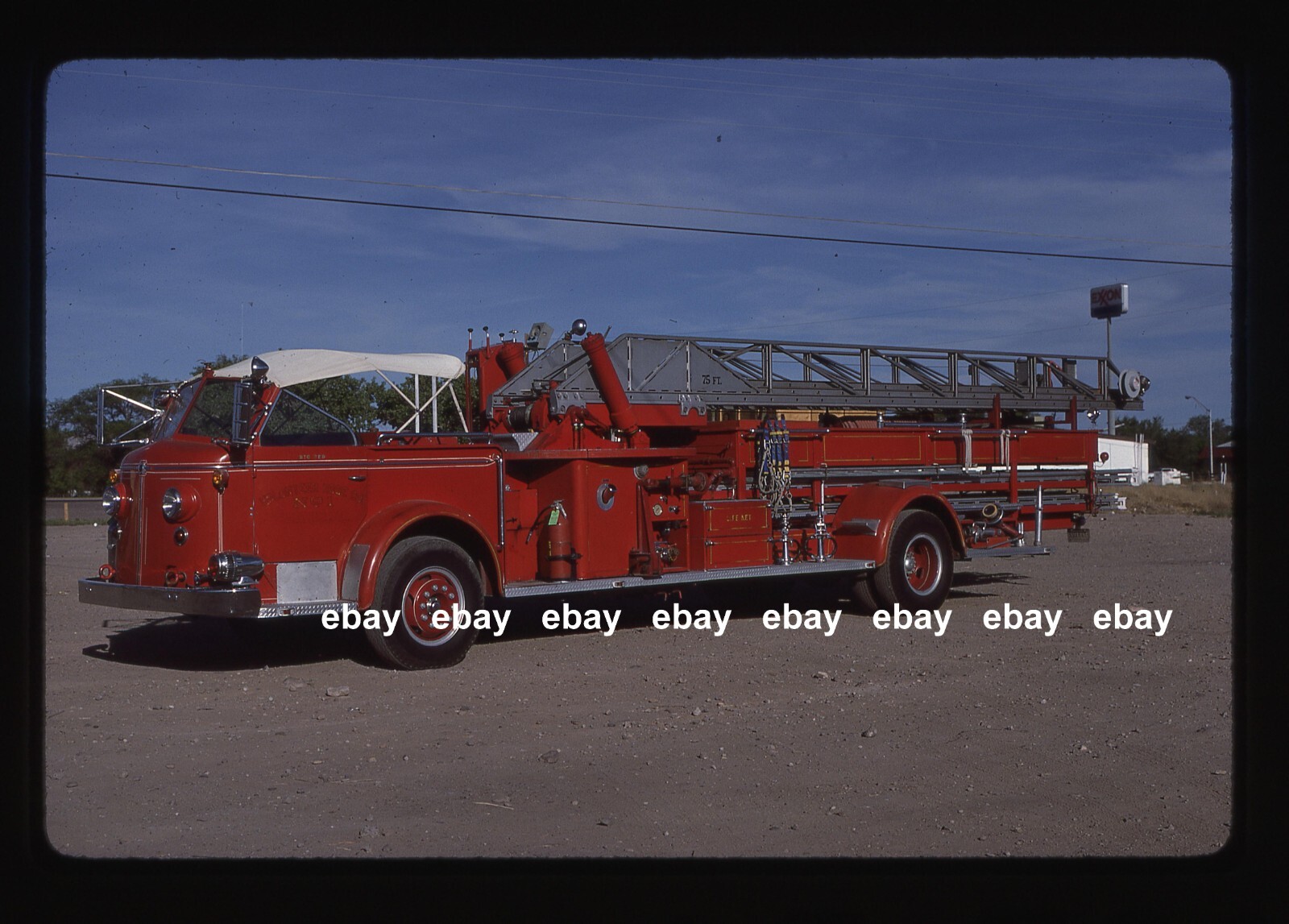 Socorro NM 1953 American La France 75' Aerial Fire Apparatus Slide