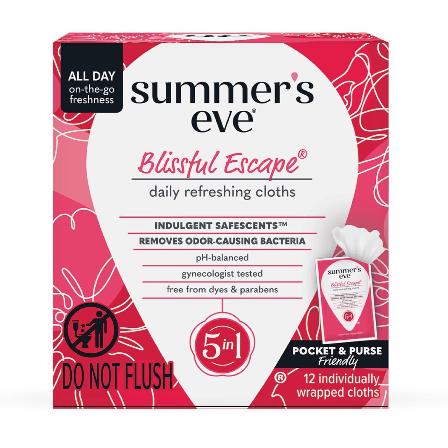 Summer's Eve Blissful Escape Daily Refreshing Feminine 12 Count (Pack of 1)