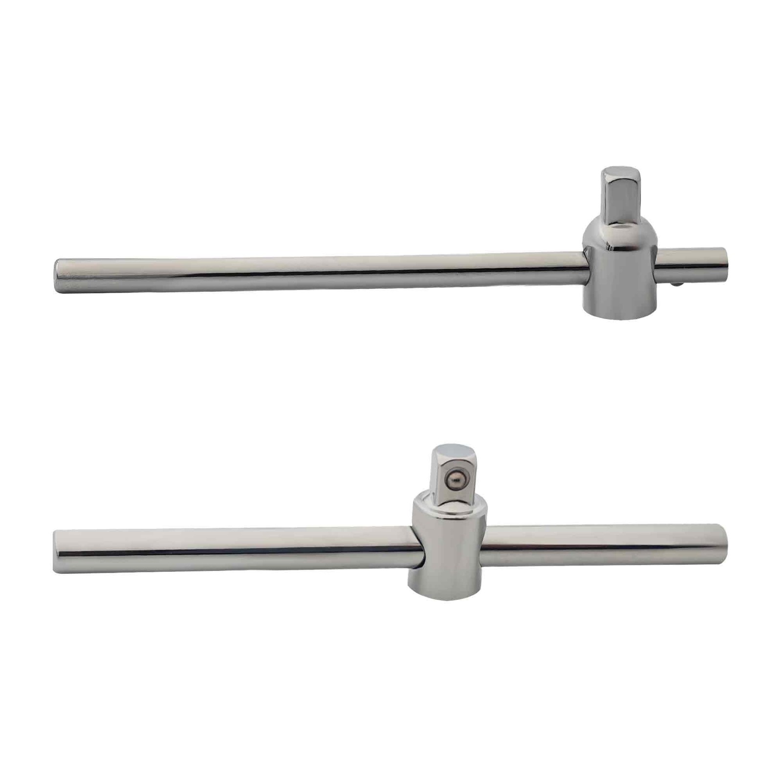 2Pcs 1/4" and 3/8 Inch Drive Sliding T-Handle Wrench, Adjustable T-Bar Socket...
