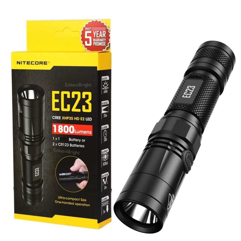 NITECORE EC23 1800 Lumens LED Flashlight High performance w/battery