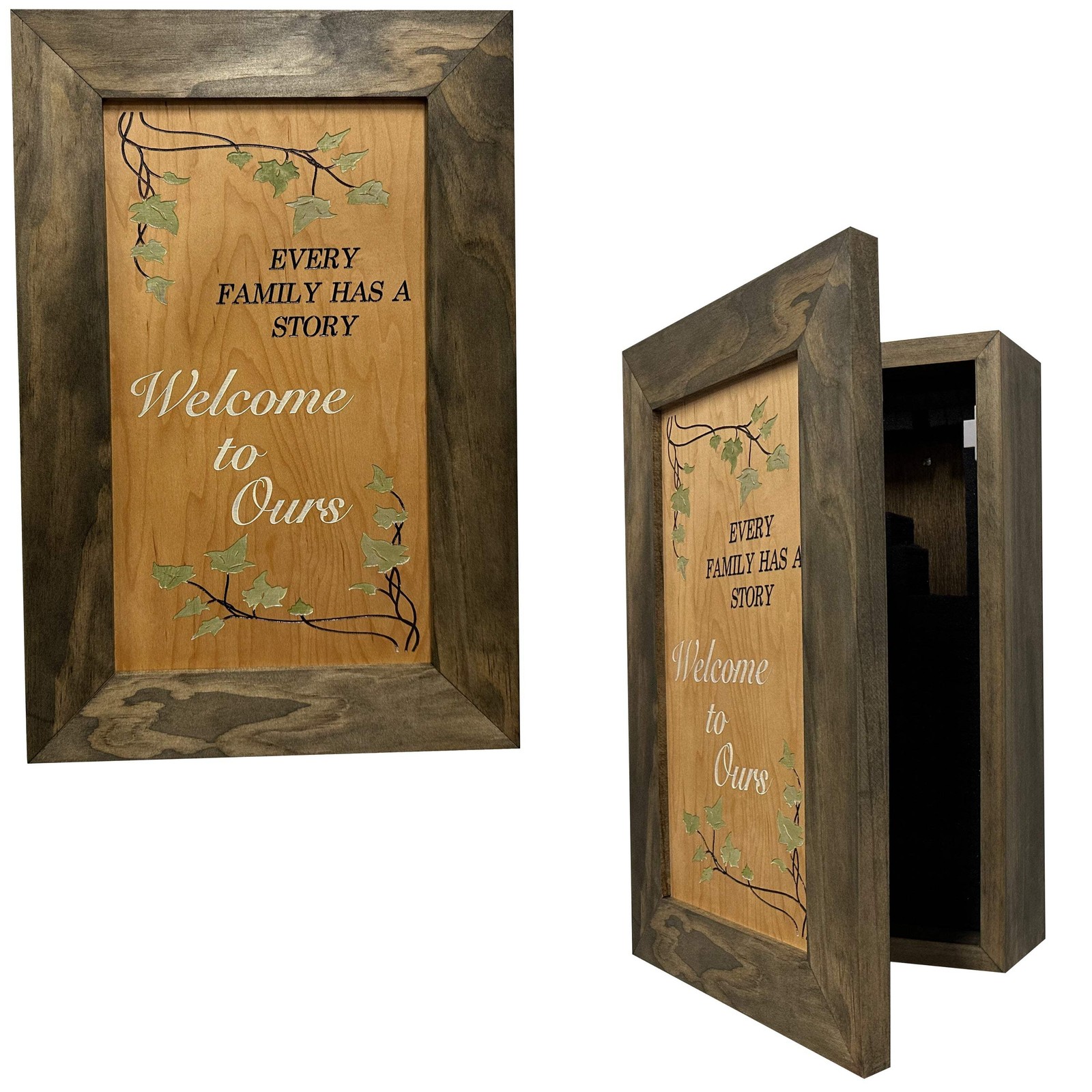 Wooden Gun Safe Wall Decoration Every Family Has a Story by Bellewood Designs