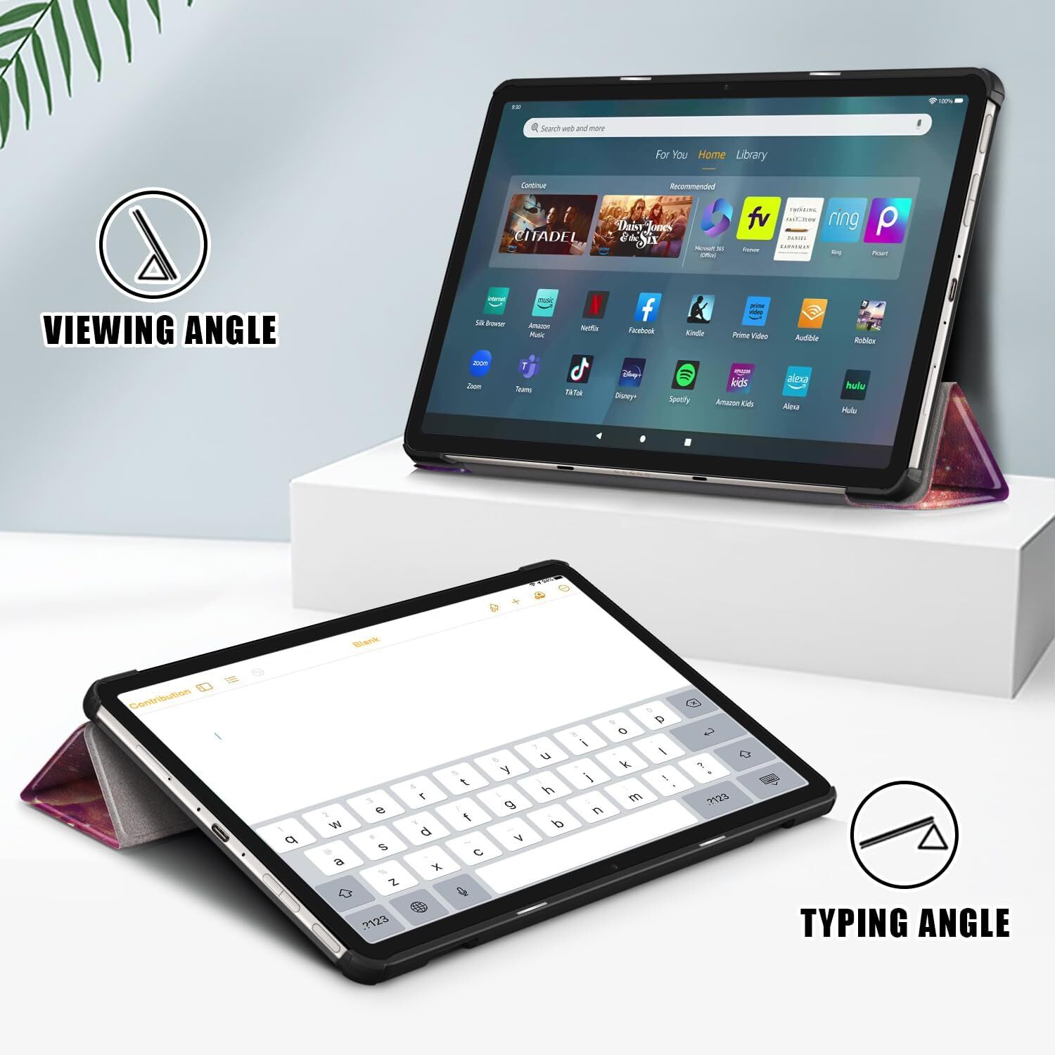 Case For Amazon Fire Max 11" /HD 10" /HD 8" /Fire 7" Cover With Screen Protector