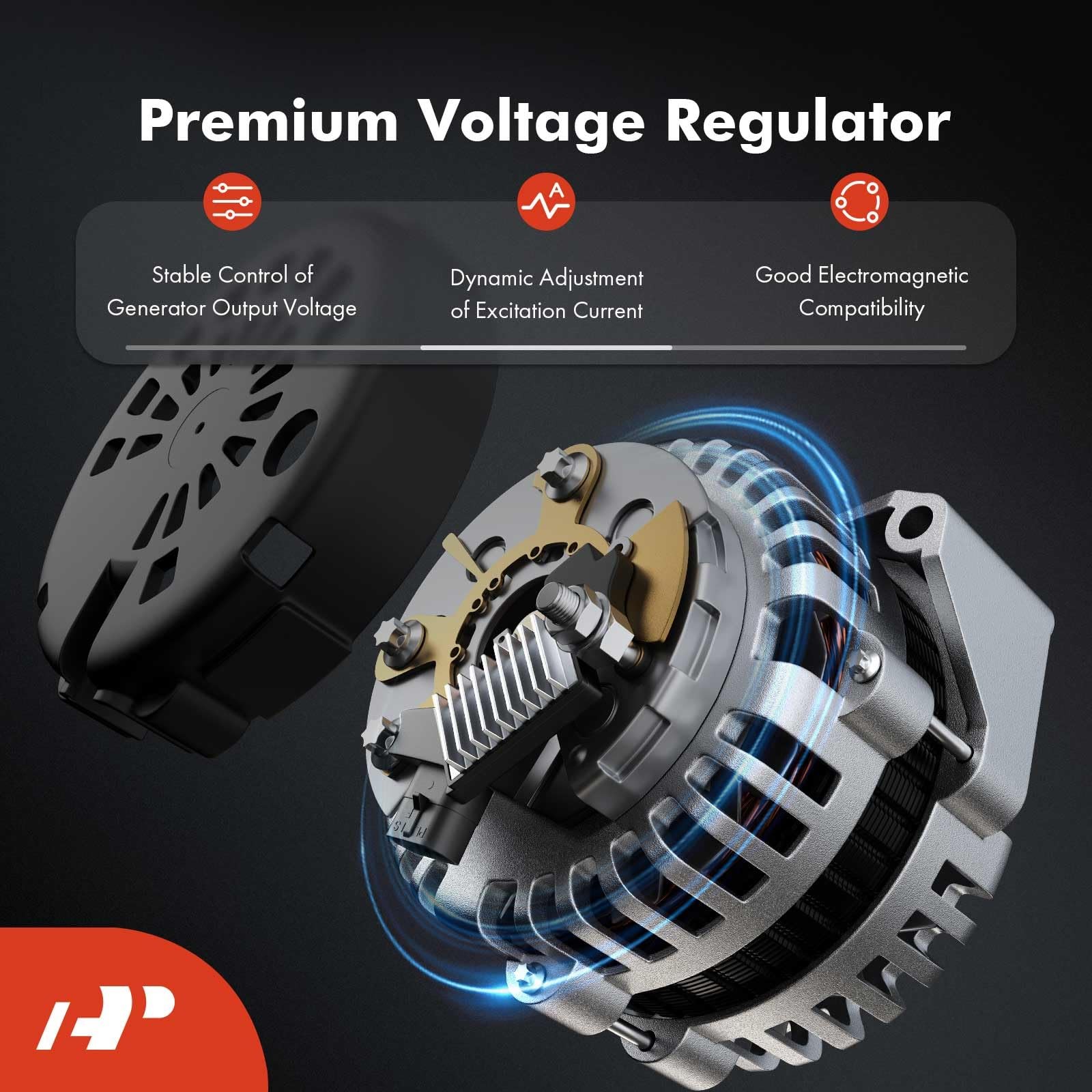 A-Premium Alternator Voltage Regulator Compatible with Porsche Cayenne 2006 4.5L