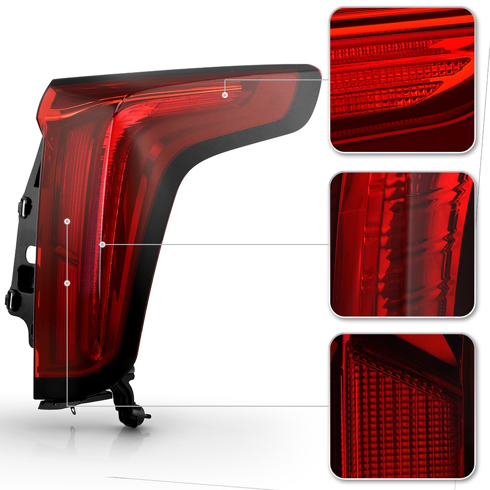 Tail Light For 2020-2024 Cadillac XT6 LED Lamp Outer Right Passenger Side W/Bulb