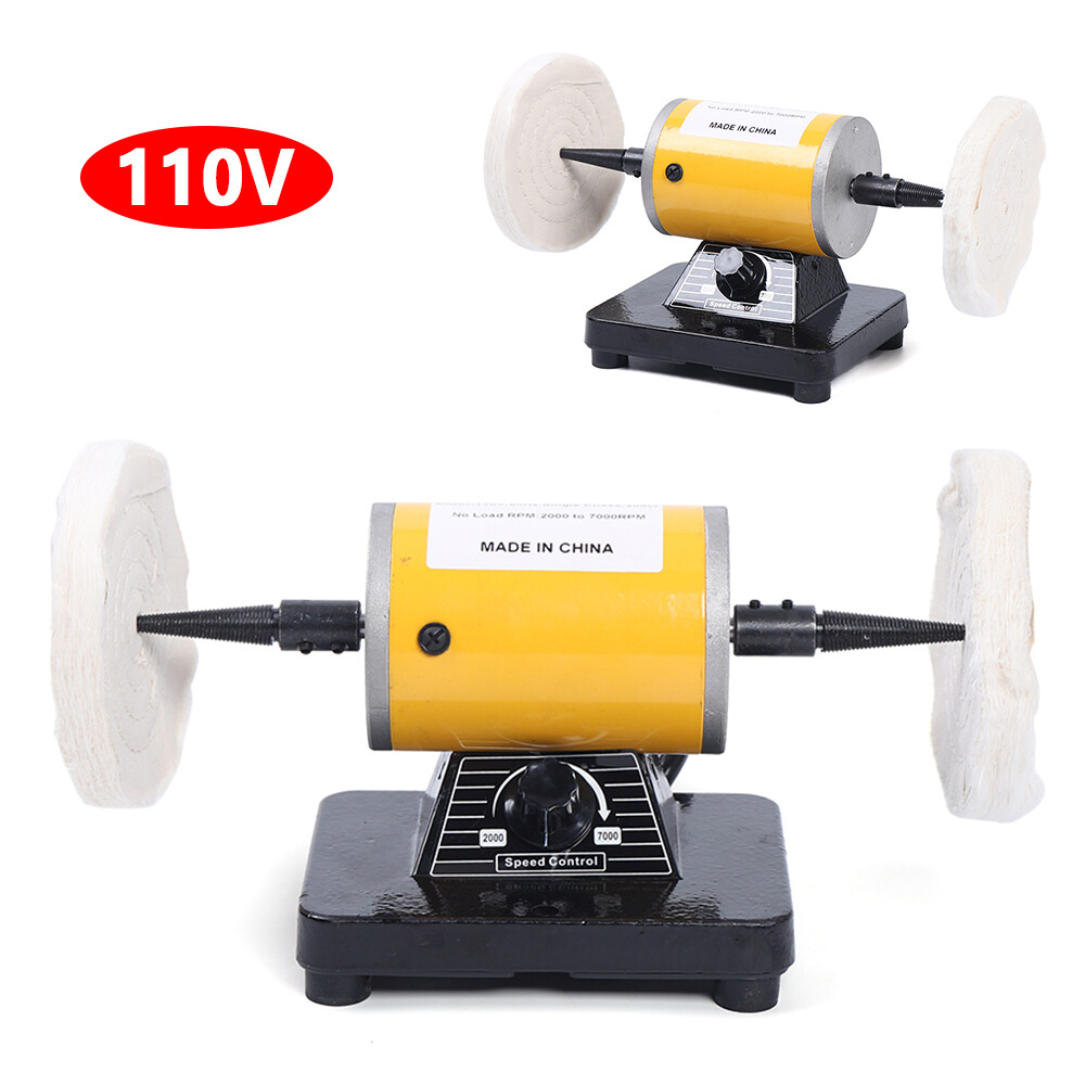 Pro Jewelry Bench Polisher Bench Lathe Polishing Buffing Machine Buffer Grinder