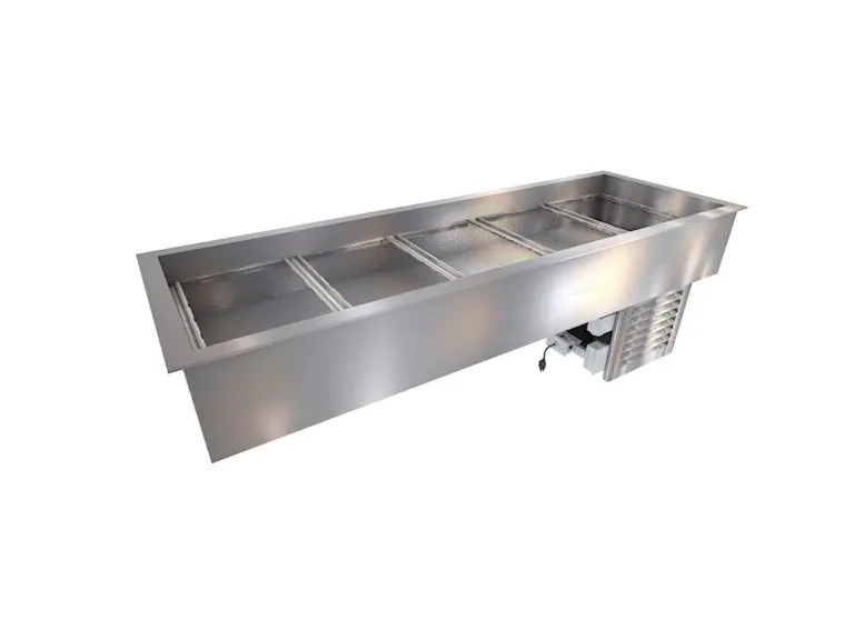 Duke Manufacturing Refrigerated 5 Section Drop-In Cold Food Pan with Drain