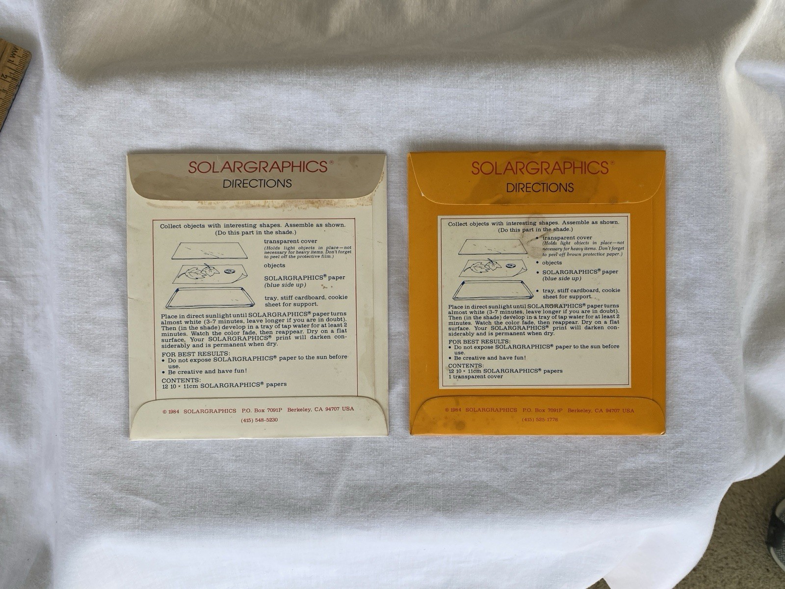 Vtg SEALED Solargraphics Kit & OPEN Refill 24 Total 10x11cm Sun Sensitive Papers