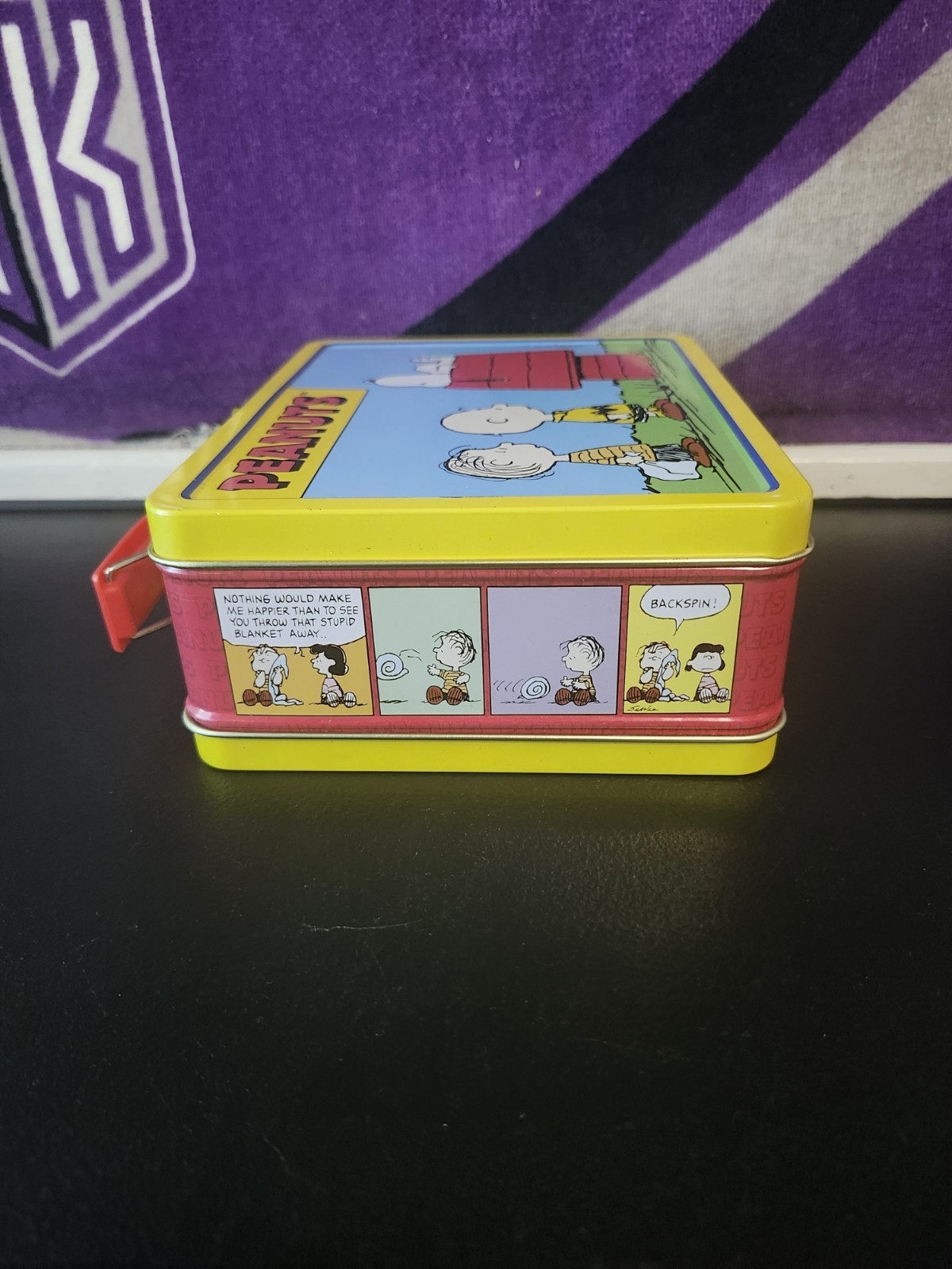 VTG Metal Tin Launch Box Comic Theme (Peanuts) By: Schaulz