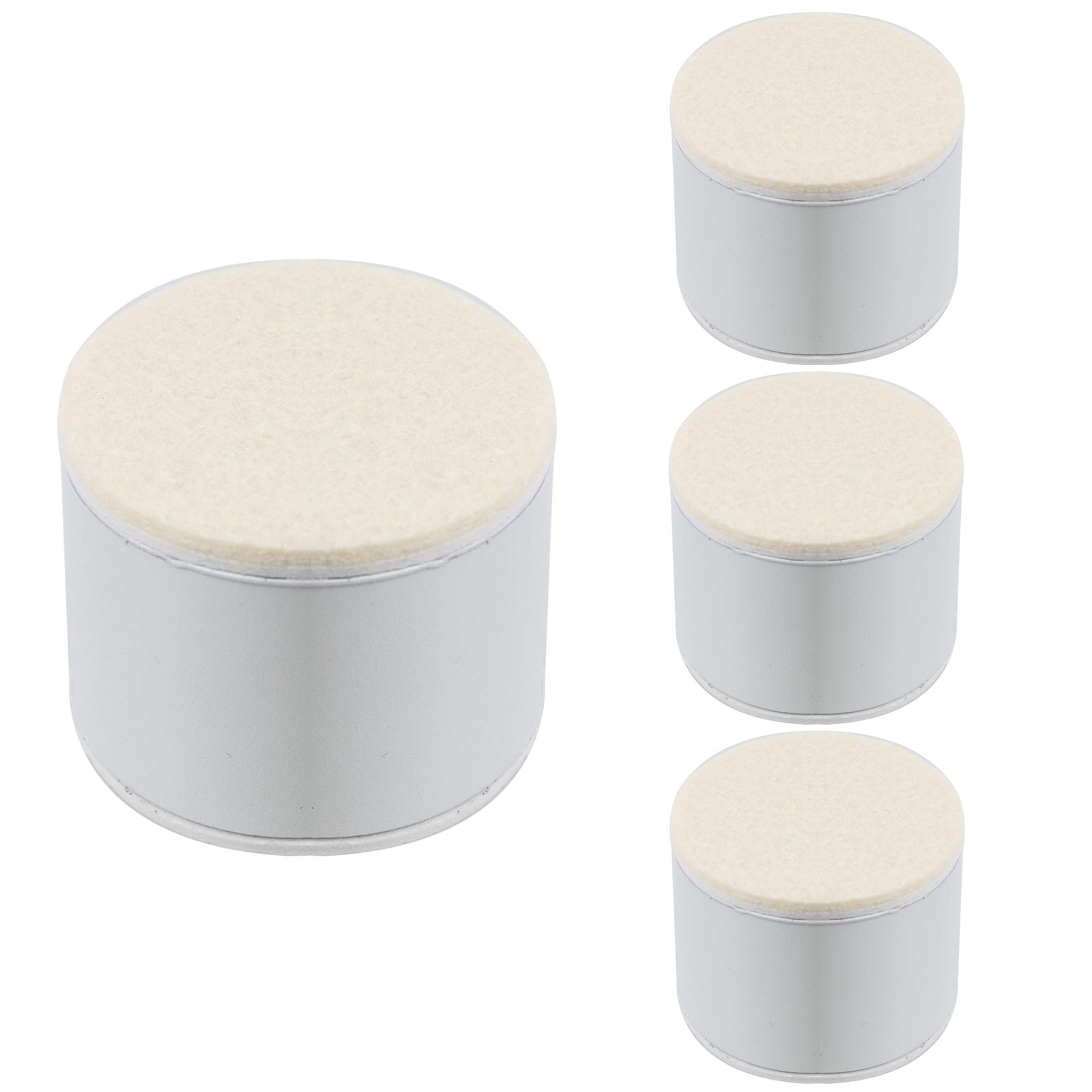 4 PCS 2 Inch White Round Carbon Steel Self Adhesive Bed Furniture Risers