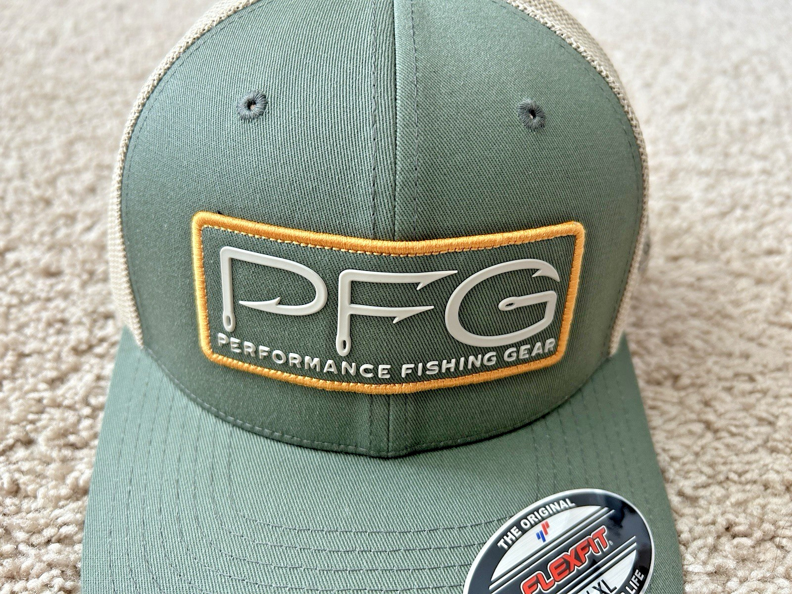 Columbia PFG Fish Hook Flexfit Cap L/XL Green