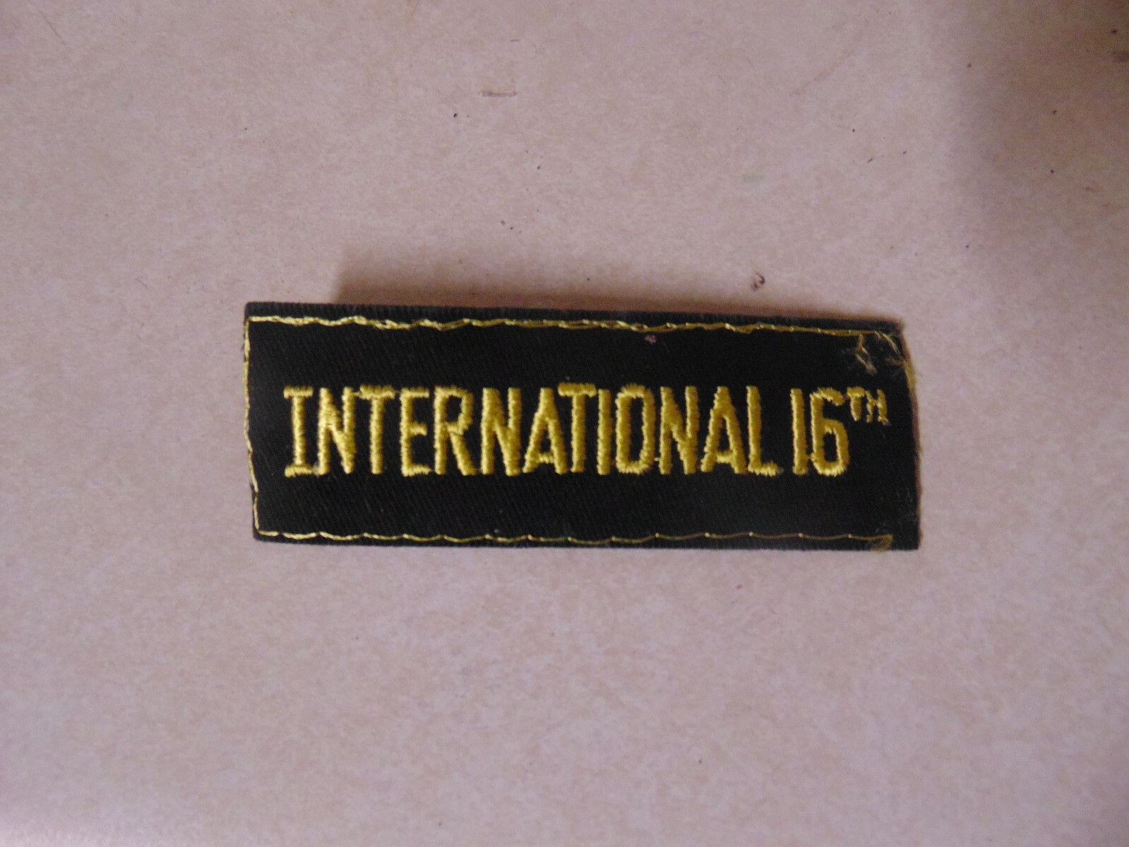 MILITARY PATCH UNSURE OLDER INTERNATIONAL 16TH 3 3/4 by 1 1/4 inch