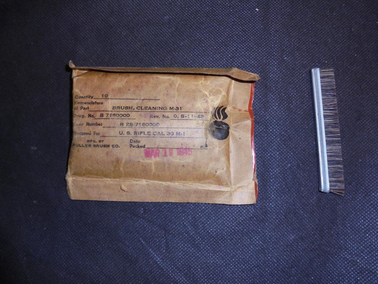 WW2 US Military Army M1 Garand Cleaning Brush x 11 - Sealed in Pack - 1945