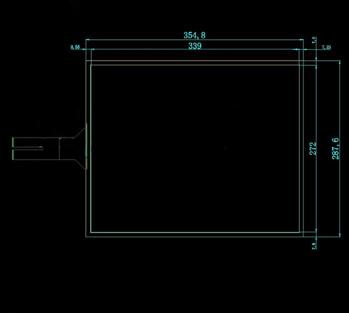 17 Inch 355*288mm Multi Touch Capacitive Screen 4:3 Panel + USB Controller Kit
